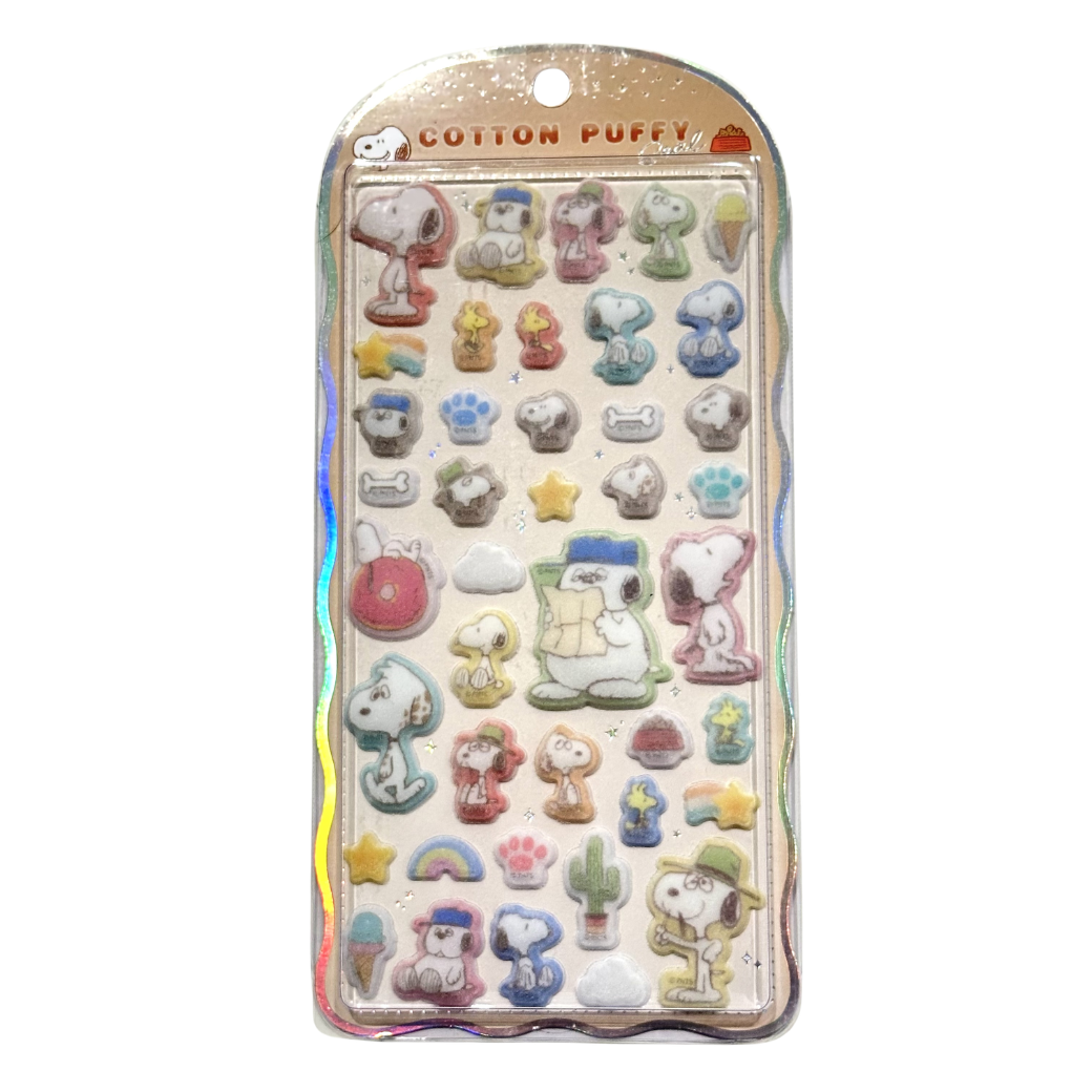 スヌーピー コットンパフィーシール