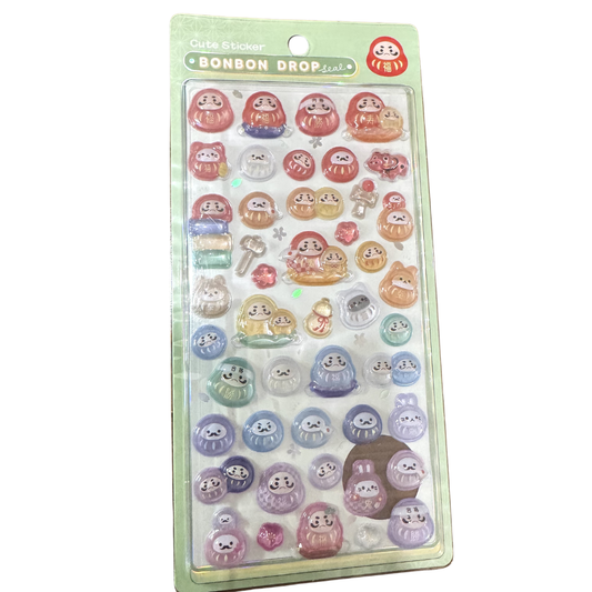 ダルマ　和柄 ボンボンドロップシール