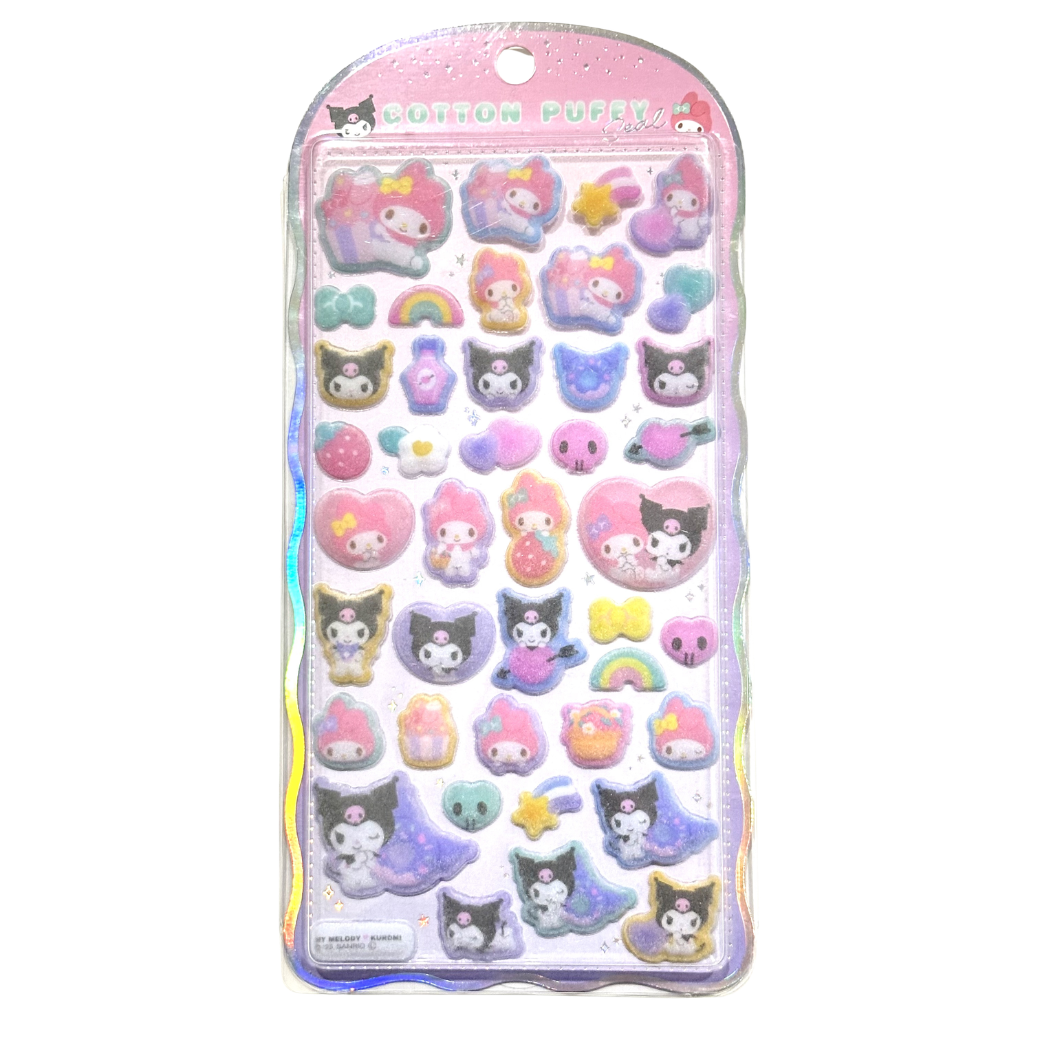 マイメロディ＆クロミ　コットンパフィーシール