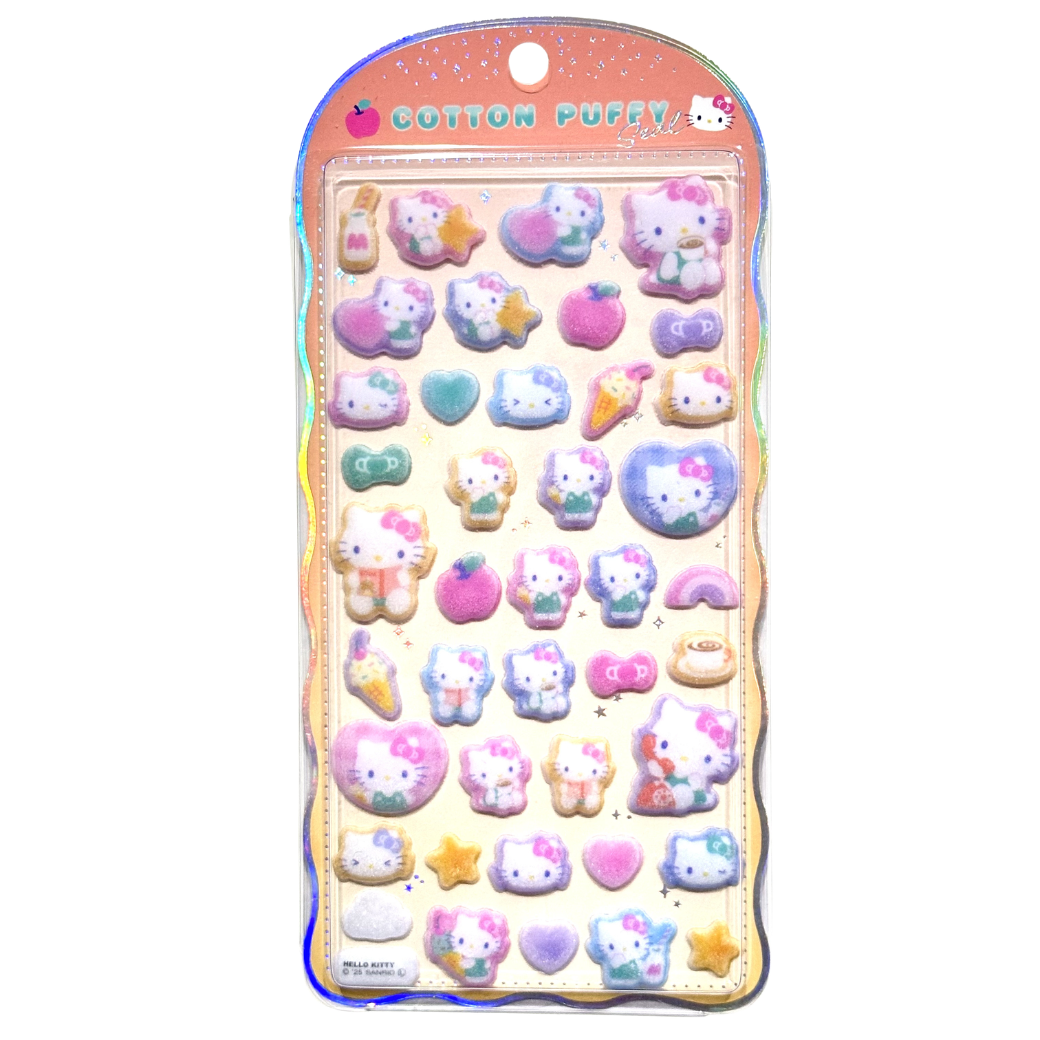 キティ　コットンパフィーシール