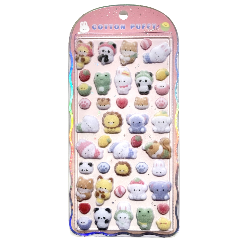 オリジナル　コットンパフィーシール
